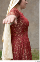  Medieval Castle lady in a dress 1 Castle lady historical clothing red dress t poses upper body 0001.jpg